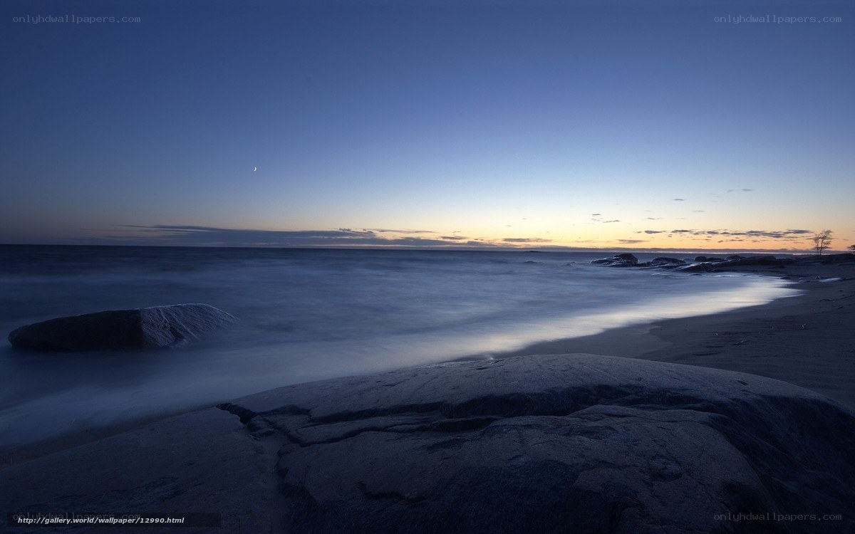 Moonlit Beach at Dawn