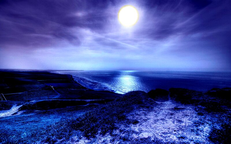 Moonlit Coastline