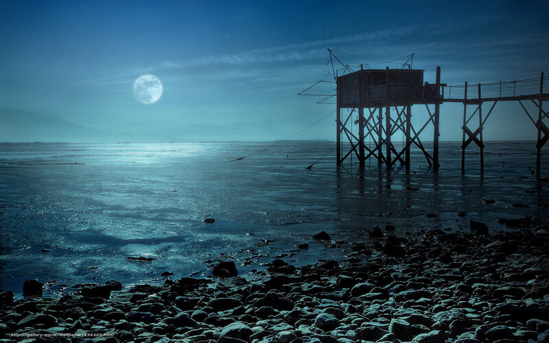 Moonlit Fishing Pier