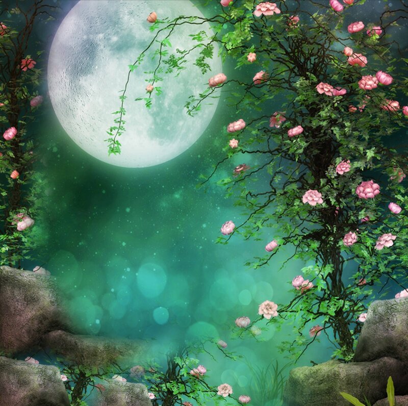 Moonlit Flowering Tree