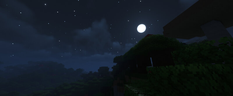 Moonlit Forest Landscape — Dark Blue