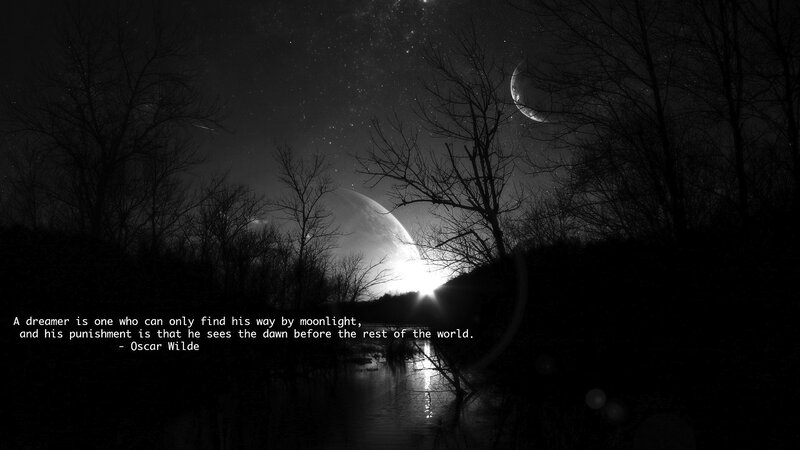 Moonlit Forest Scene — Black, Dramatic