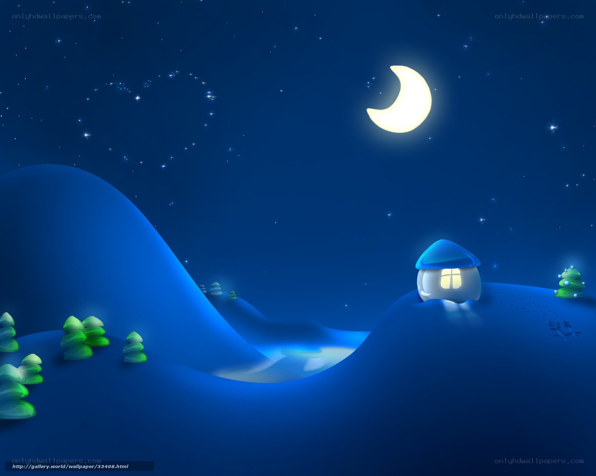 Moonlit Hilltop Cottage
