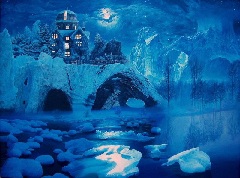 Moonlit Ice Castle