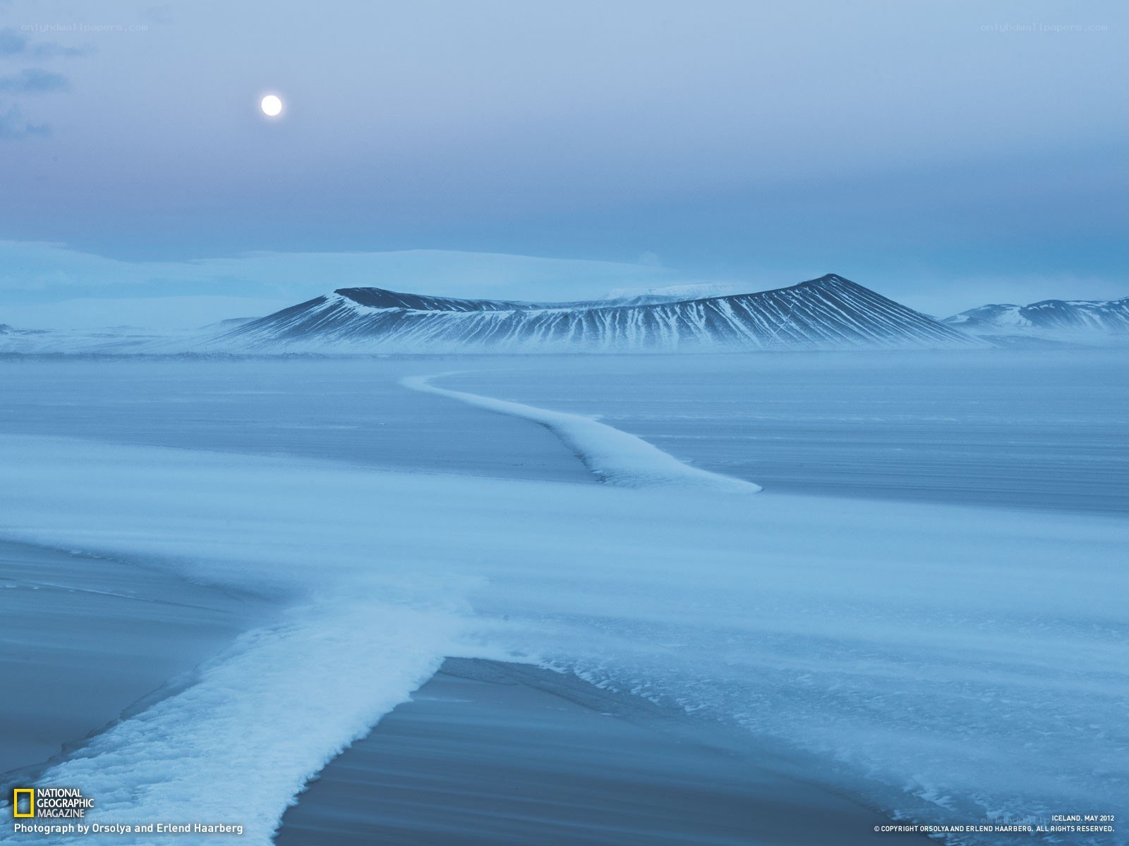 Moonlit Icelandic Landscape