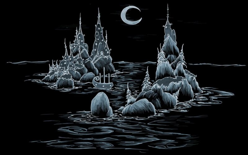 moonlit island castle