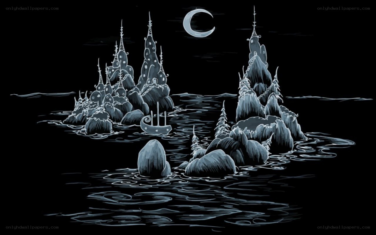 moonlit island castle
