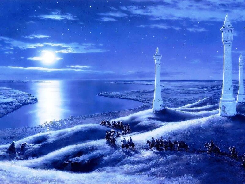 Moonlit journey to the towers