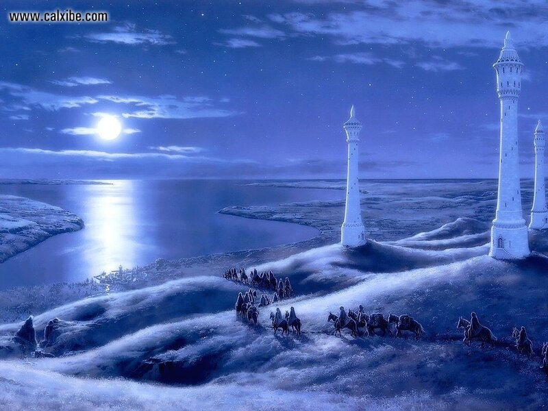 Moonlit journey to the towers