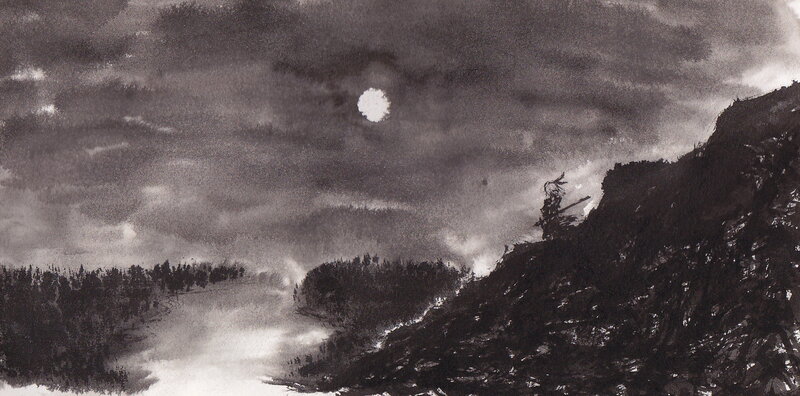 Moonlit Landscape — Black