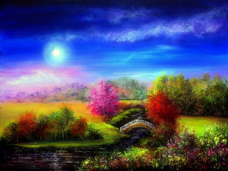 Moonlit Landscape with Bridge