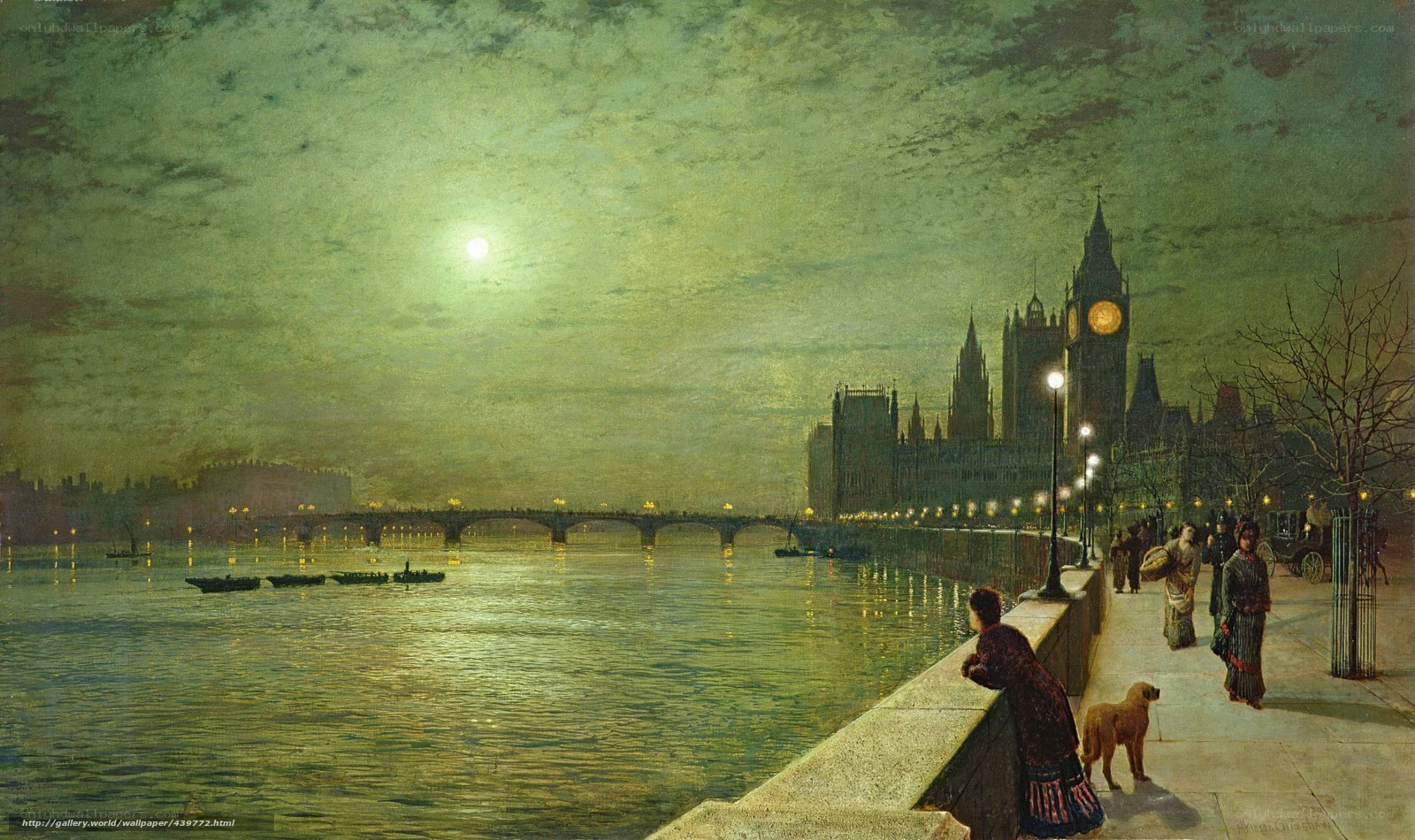 Moonlit London at Night