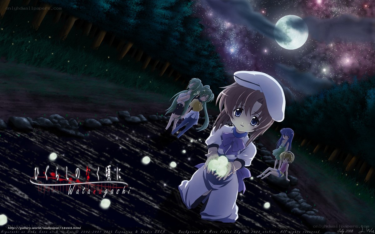 Moonlit night by the river