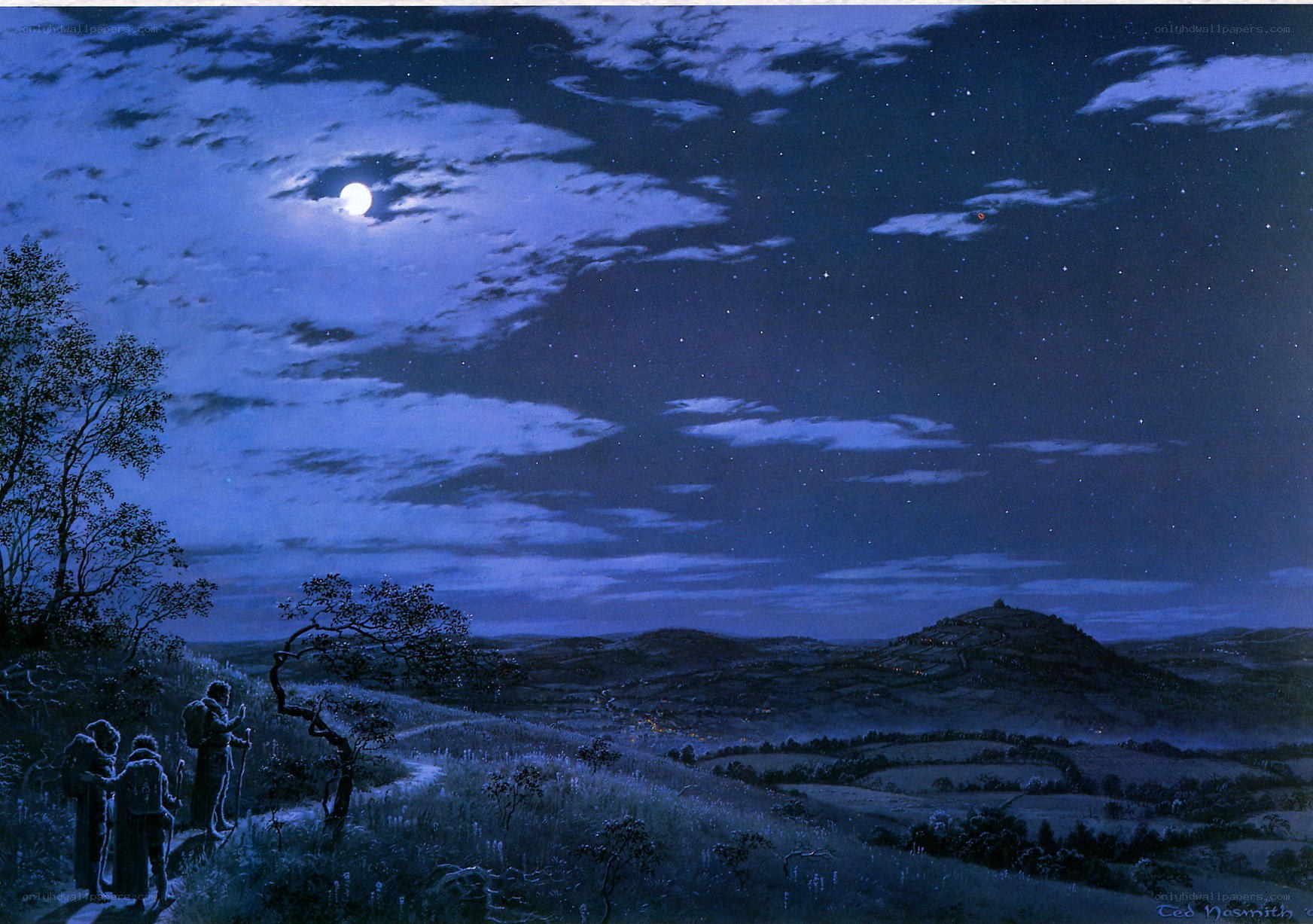 Moonlit Night Landscape
