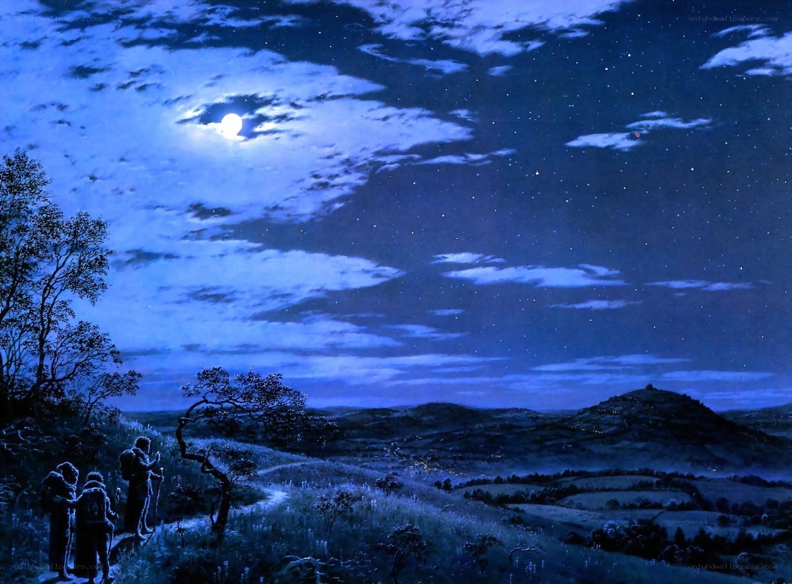 Moonlit Night Landscape