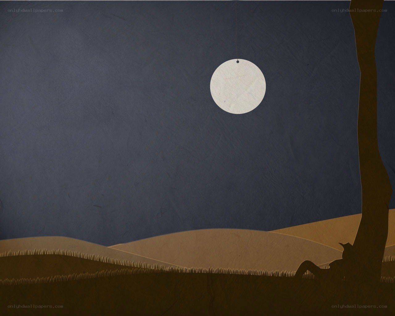 Moonlit night scene