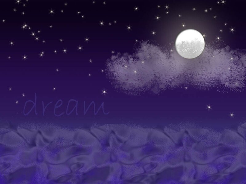 moonlit night sky