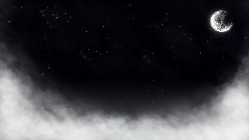 moonlit night sky with clouds