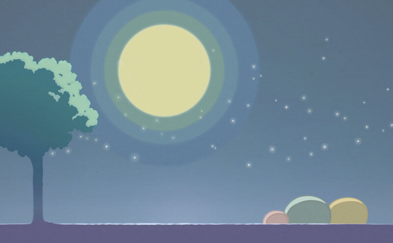 moonlit night with tree