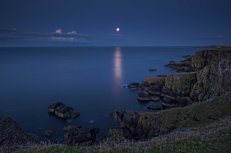 Moonlit Ocean Coast