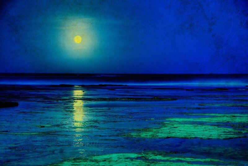 Moonlit Ocean Surface