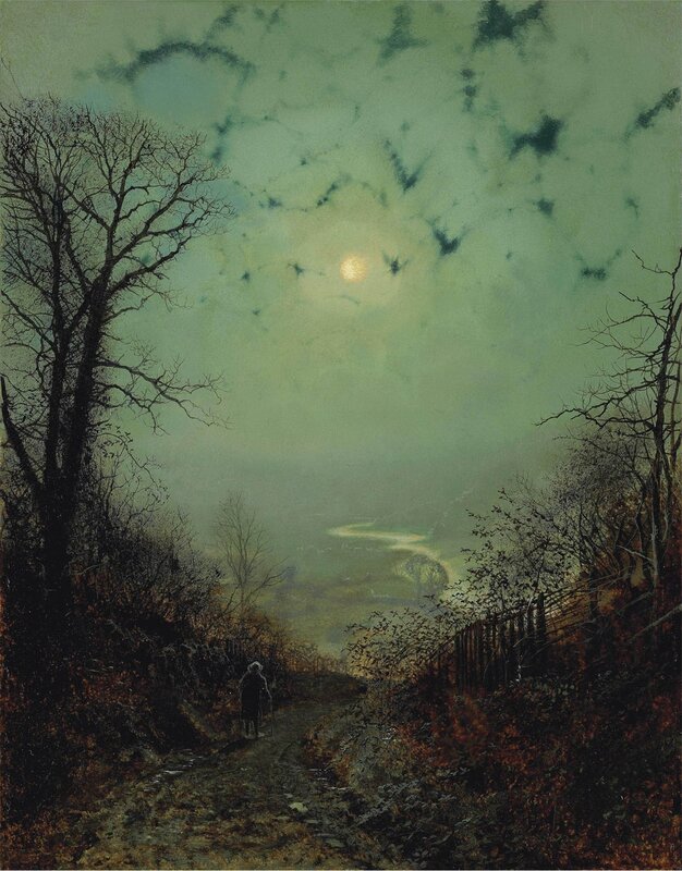 Moonlit Path in the Woods