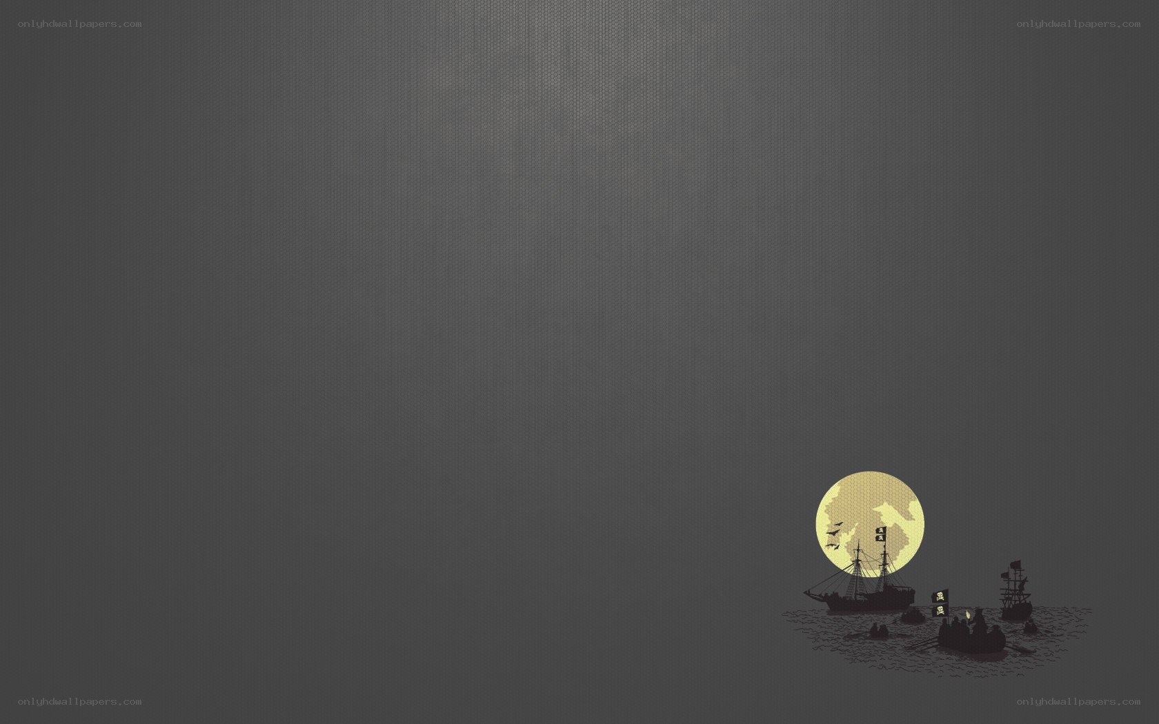 Moonlit pirate ships