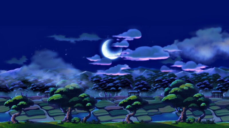 Moonlit Rice Terraces