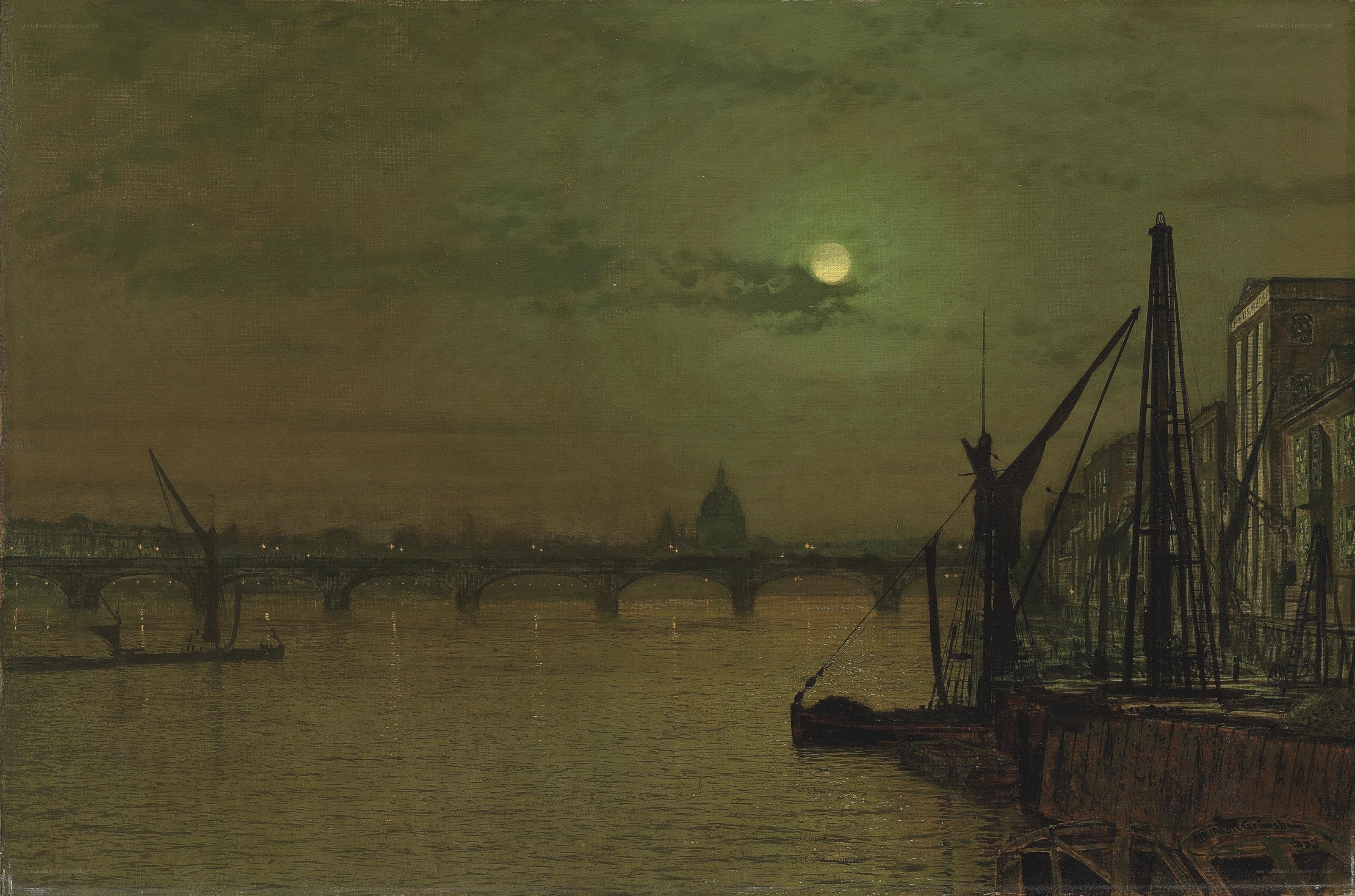 Moonlit River Scene