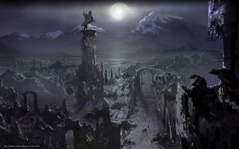 Moonlit Ruins of a Fallen City