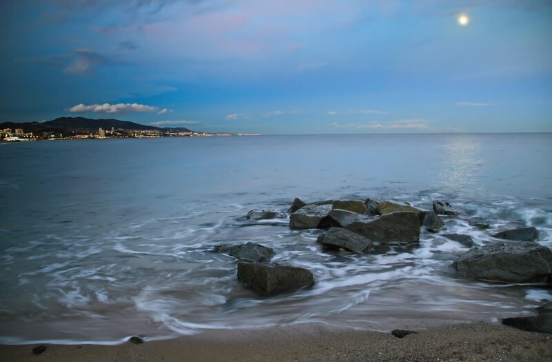 Moonlit Sea at Dusk