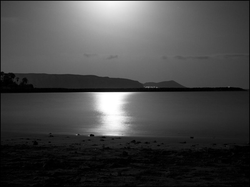 Moonlit Water Reflection