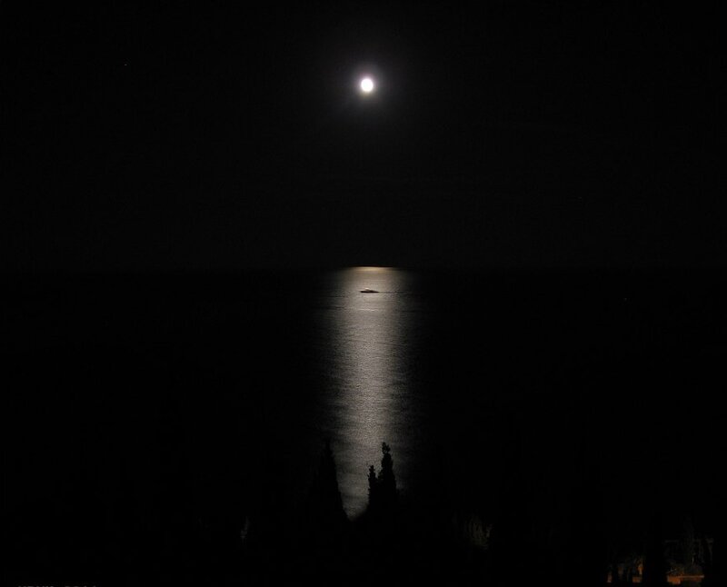 Moonlit Water Surface — Black