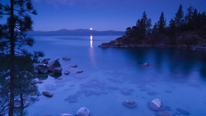 Moonrise over Lake Tahoe