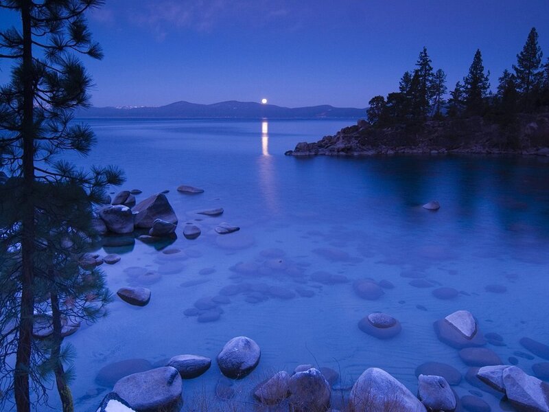 Moonrise over Lake Tahoe