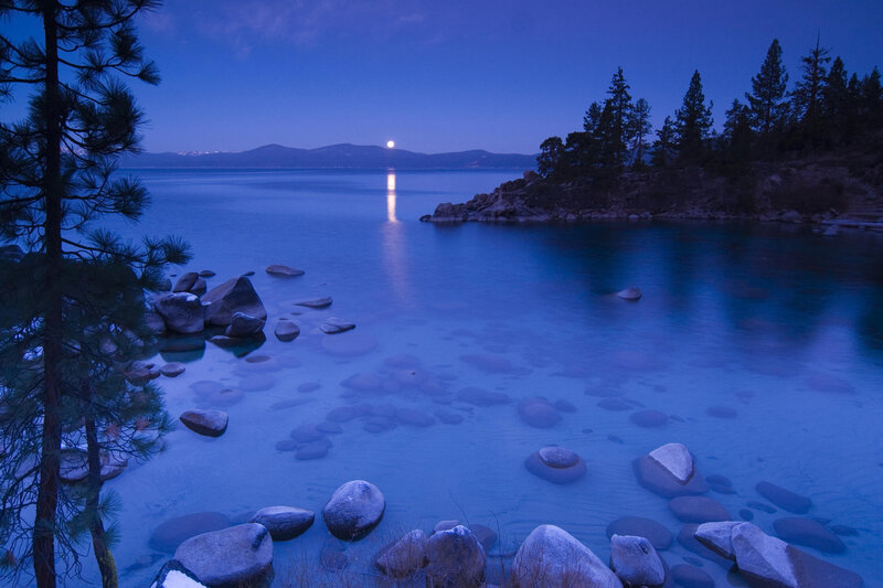Moonrise over Lake Tahoe