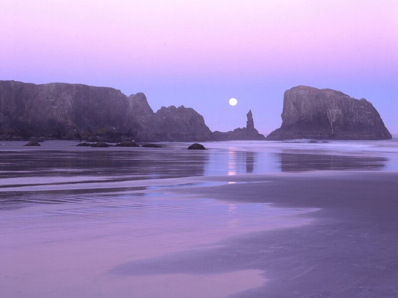 Moonrise over Rocky Beach