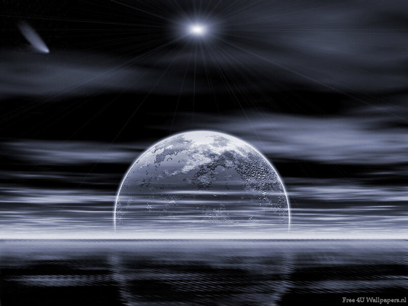 Moonrise over water