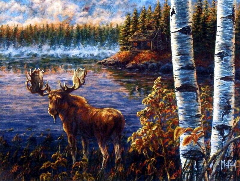 Moose by Lake