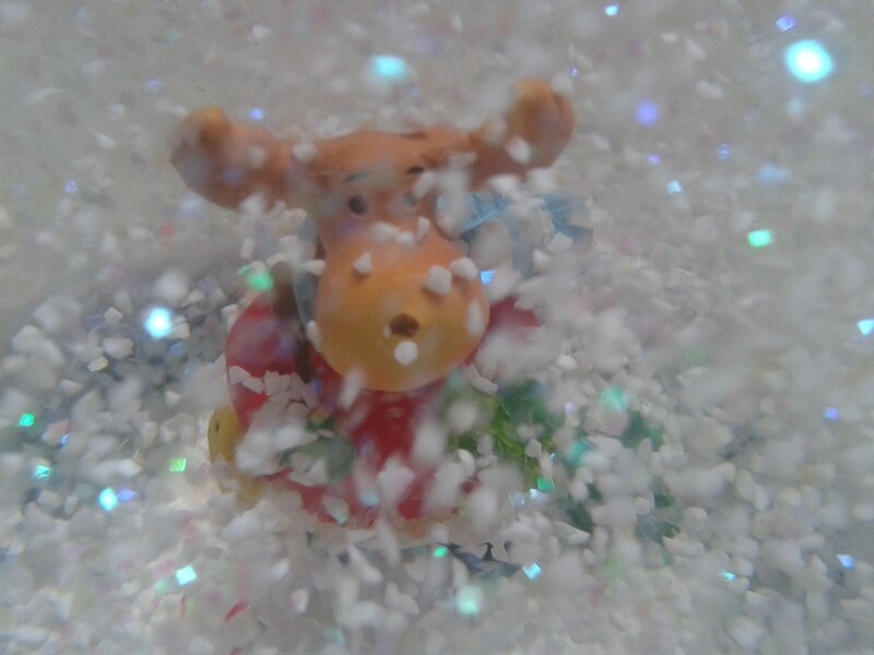 Moose Figurine in Snow