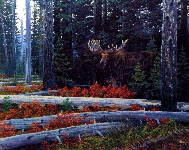 Moose in Forest — Brown, Serene, Autumn