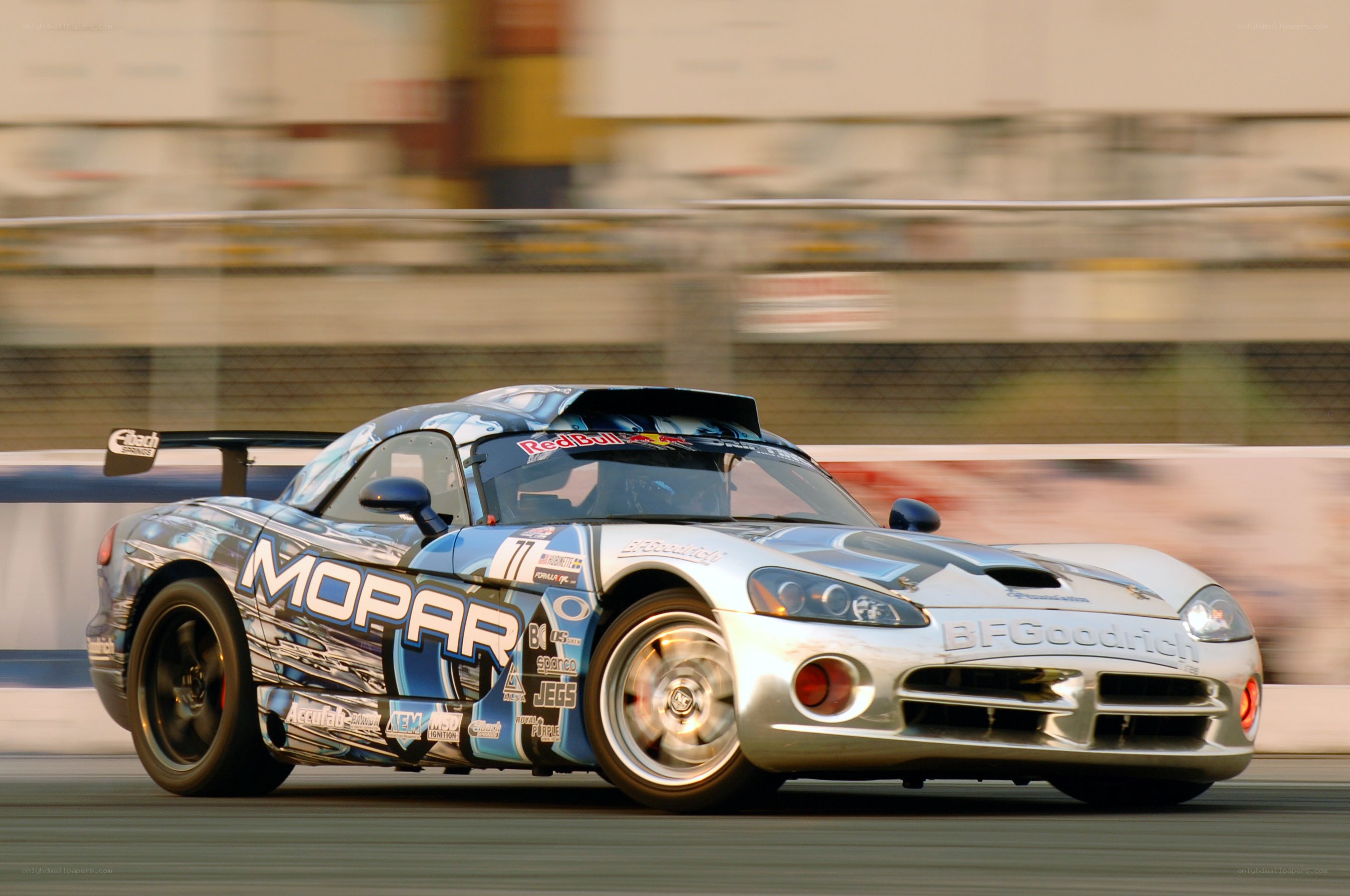 Mopar race car on track