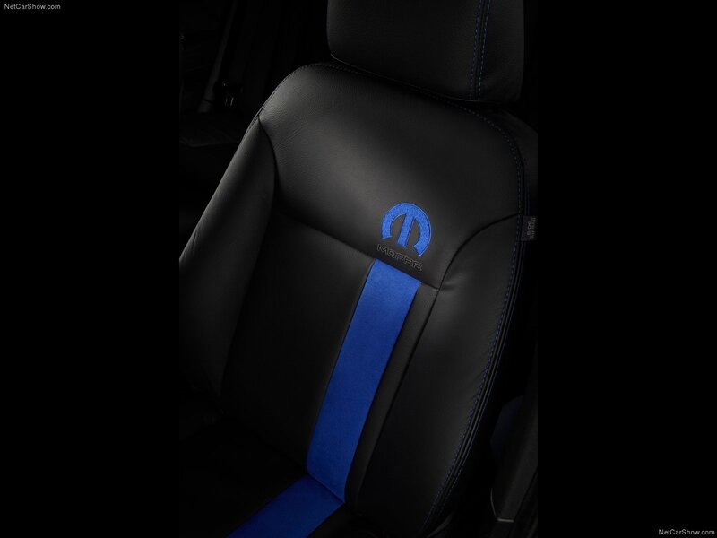 Mopar seat with blue accents