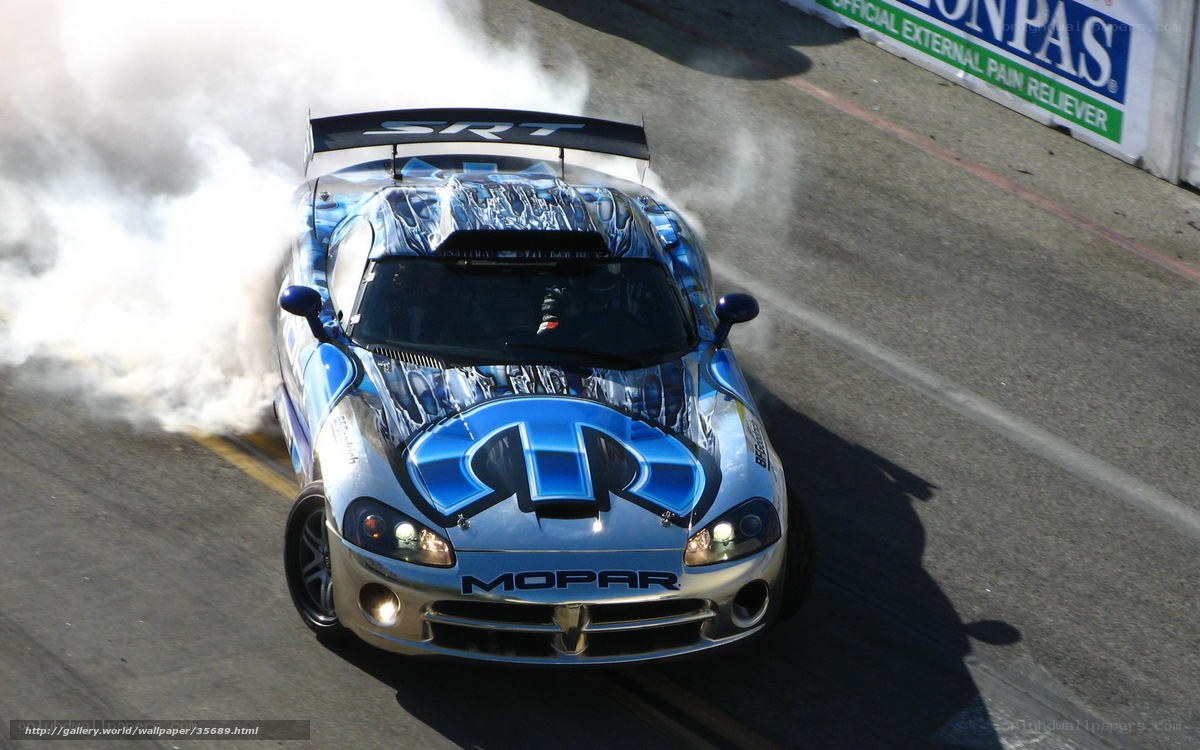 Mopar SRT car drifting