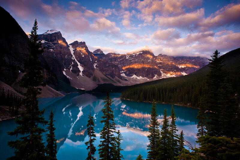 Moraine Lake at sunrise