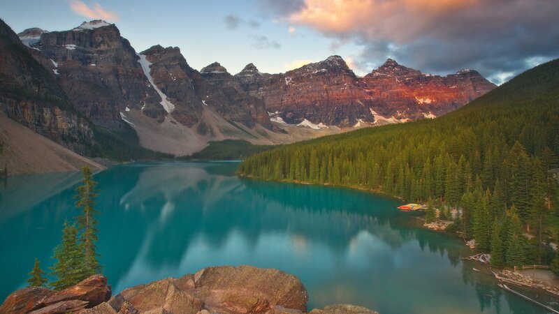 Moraine Lake at sunrise