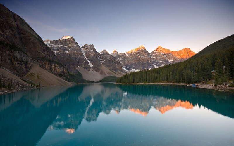Moraine Lake at sunrise