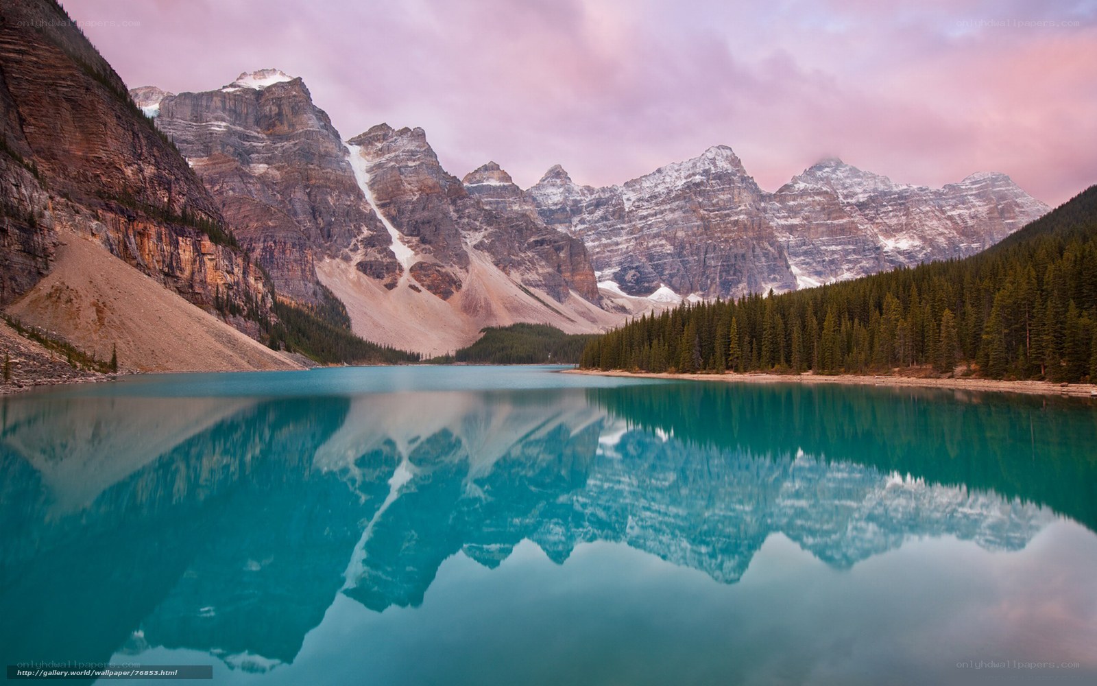Moraine Lake at sunrise