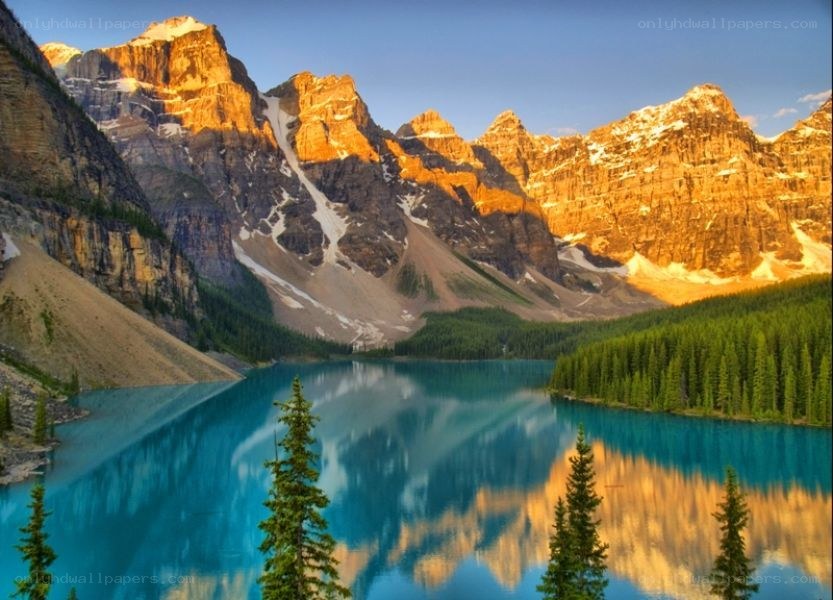 Moraine Lake at sunrise