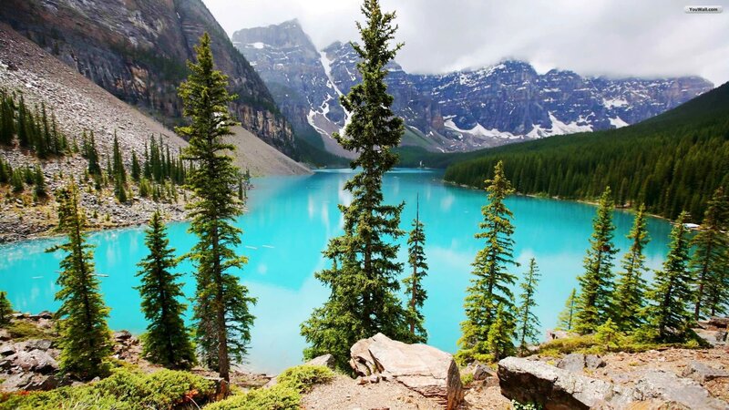 Moraine Lake in Mountains